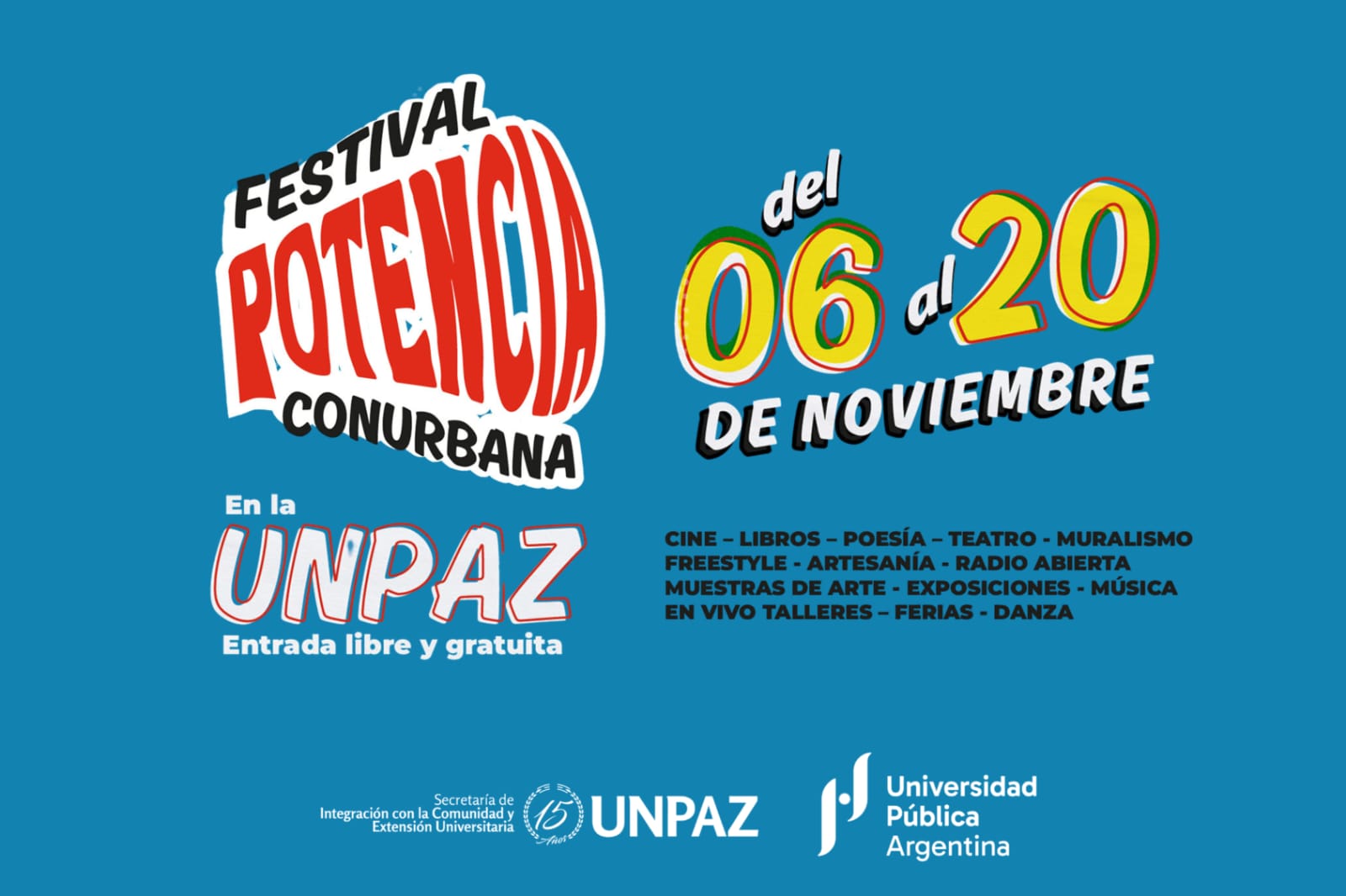 La UNPAZ presenta la primera edición del Festival Potencia Conurbana
